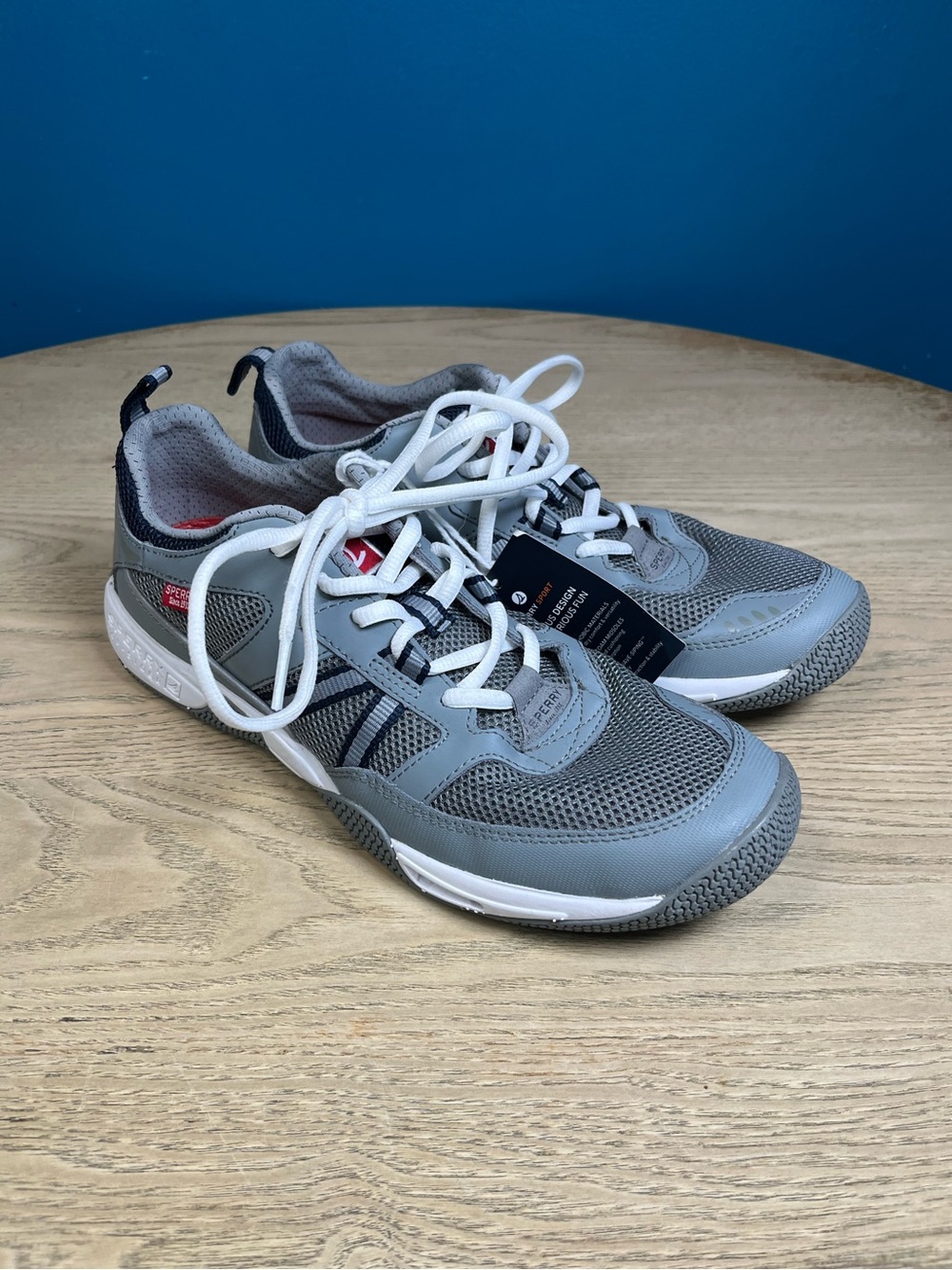 Sperry NWT Men’s Harbourmaster Sneakers Waterproof Boat Shoes Gray Size 9.5